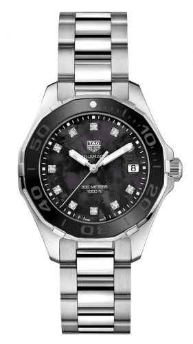 Aquaracer 300M Quartz 35 Stainless Steel / Black MOP - Diamond / Bracelet