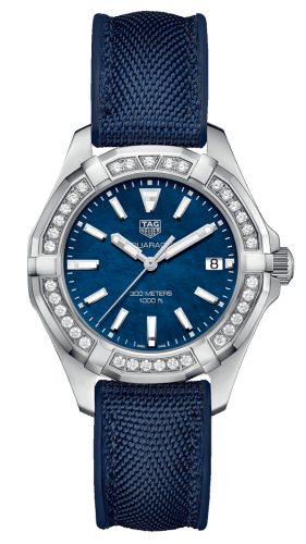 Aquaracer 300M Quartz 35 Stainless Steel / Diamond / Blue MOP / Nylon