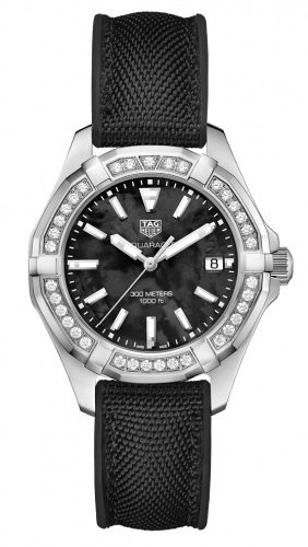 Aquaracer 300M Quartz 35 Stainless Steel / Diamond / Black MOP / Nylon