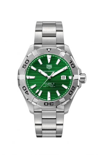 Aquaracer 300M Calibre 5 43 Stainless Steel / Green / Bracelet