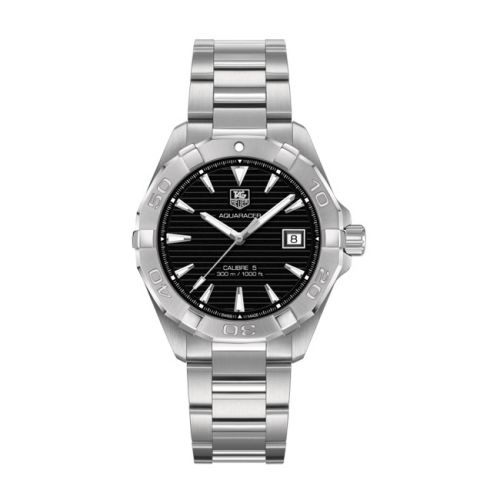 Aquaracer 300M Calibre 5 41 Stainless Steel / Black / Bracelet