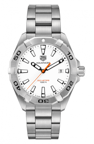Aquaracer Quartz 300M 41 Stainless Steel / White / Bracelet