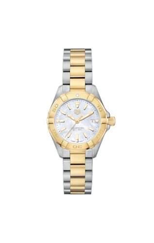 Aquaracer 300M Quartz 27 Stainless Steel / Yellow Gold / MOP / Bracelet