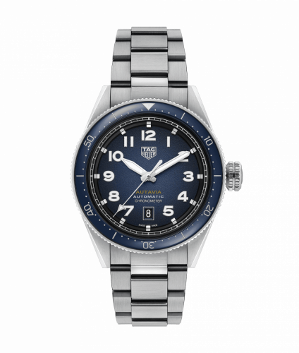 Autavia Calibre 5 Stainless Steel / Blue / Bracelet