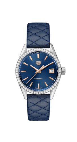 Carrera Quartz 36 Stainless Steel / Diamond / Blue