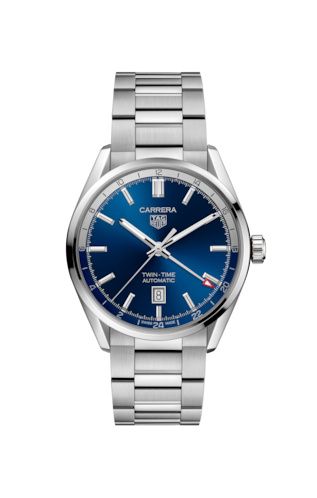 Calibre 7 Twin Time Stainless Steel / Blue / Bracelet
