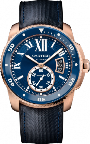 Calibre de Cartier Diver Pink Gold / Blue