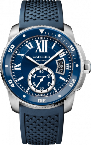 Calibre de Cartier Diver Stainless Steel / Blue / Rubber