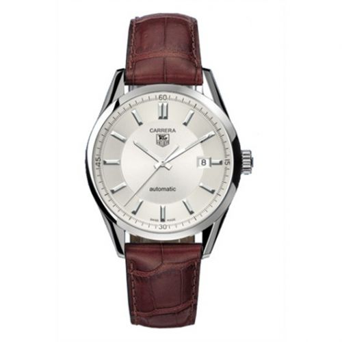 Carrera Calibre 5 39 Stainless Steel / Silver / Alligator