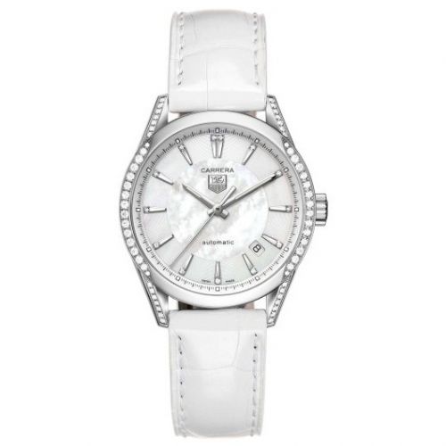 Carrera Calibre 5 36 Stainless Steel / Diamond / MOP / Alligator
