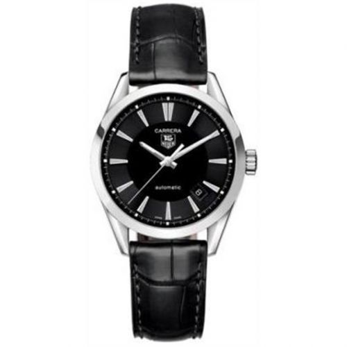 Carrera Calibre 5 36 Stainless Steel / Black / Alligator
