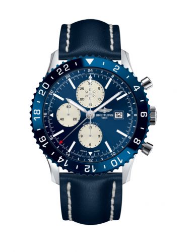 Chronoliner Stainless Steel / Blue / Calf